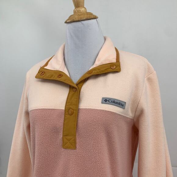 Columbia Sweatshirt Womens S Small Multi Fleece Benton Springs Half Snap Buttons - Picture 3 of 13